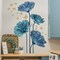 Large Blue Flower & Butterfly Wall Decals – Floral Stickers for Living Room, Bedroom & Bathroom
